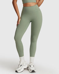 Green High-Waisted Seamless Leggings