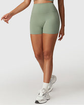 Green High-Waisted Seamless Shorts