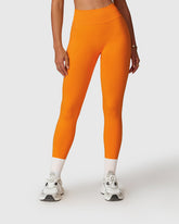 Women's Elastic High-Waisted Leggings in Orange