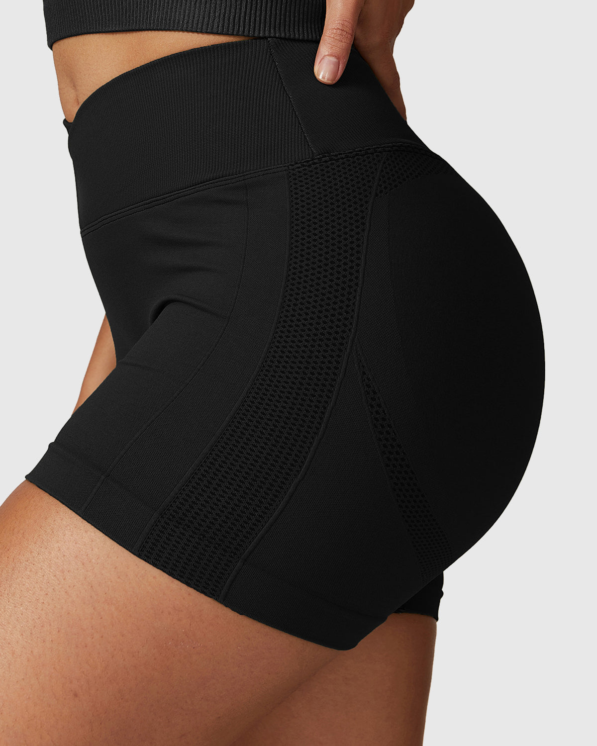 High-Waist Seamless Yoga Shorts