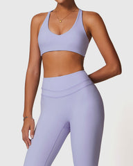 Purple Women's Cross Back Gym Bra