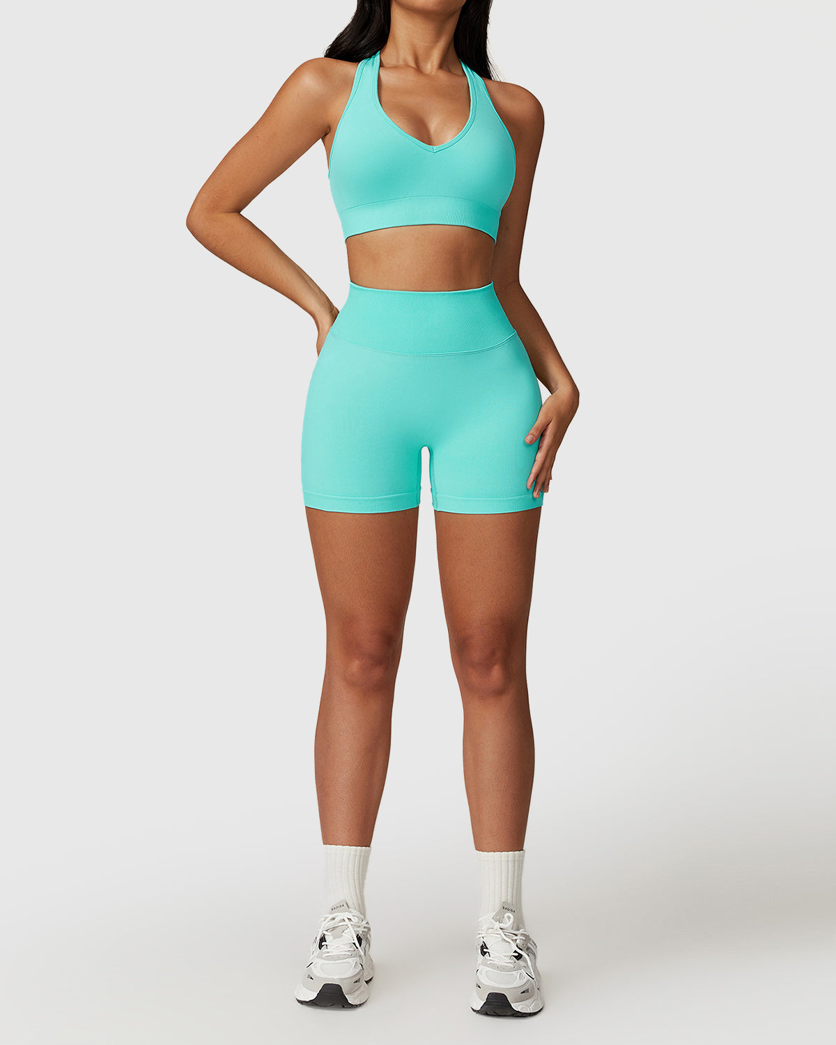 Best Women's Seamless Shorts with Scoop Neck Bra