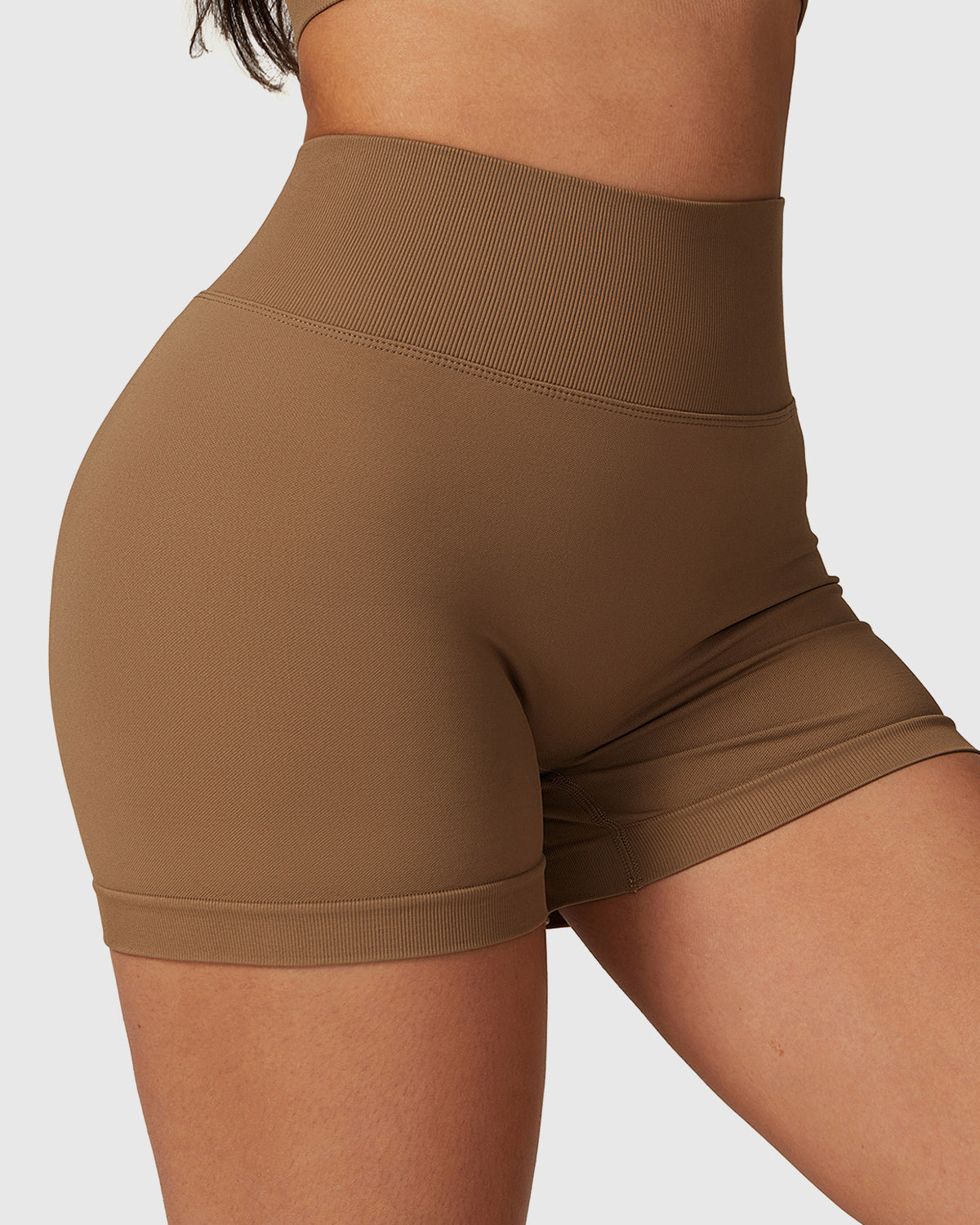 Coffee Brown Fitness Shorts 