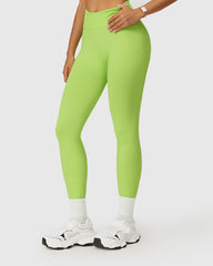 Green Seamless Elastic Waistband Leggings