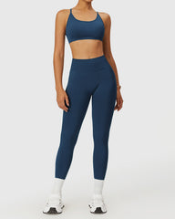 High-Rise Women's Yoga Leggings & Scoop Neck Bra