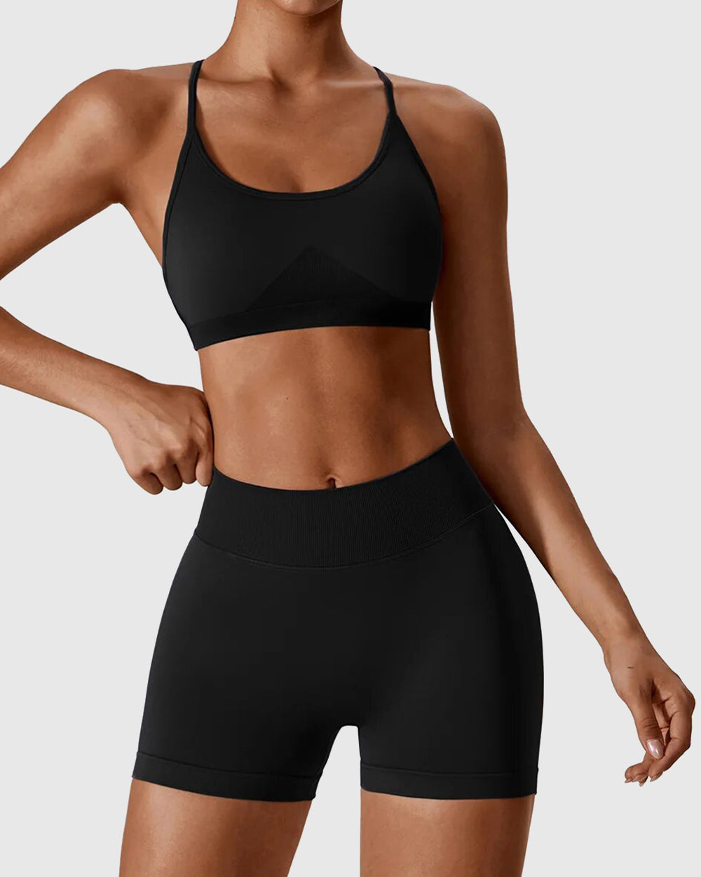 Comfortable Cross Back Strappy Bra Set