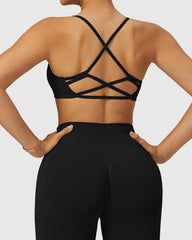 Stylish Sports Strappy Bra for Yoga and Everyday Wear